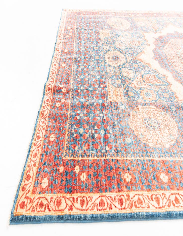 Detail image of 6' x 8' 7  Hand Knotted Mamluk Ziegler Oriental Rug