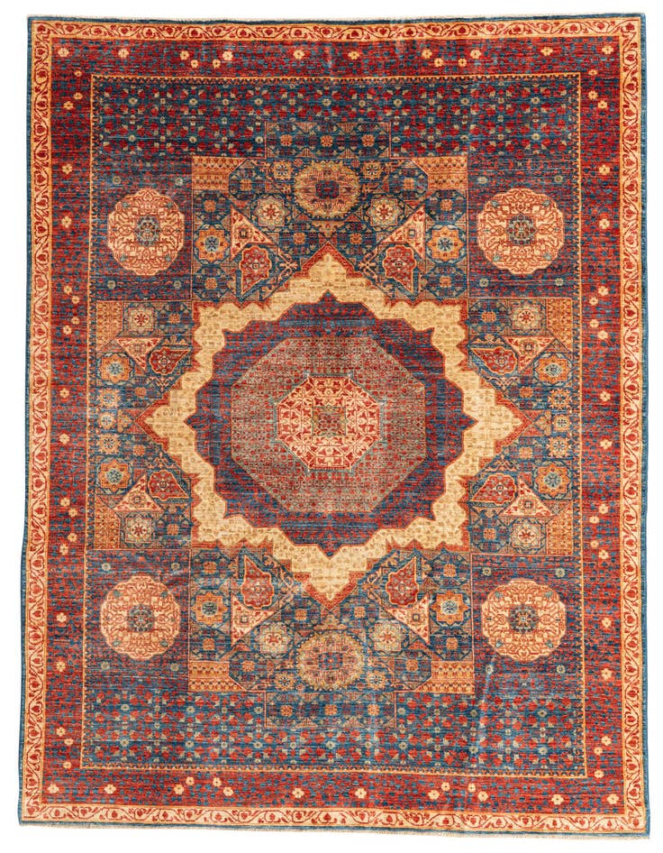 Detail image of 6' x 8' 7 Hand Knotted Mamluk Ziegler Oriental Rug