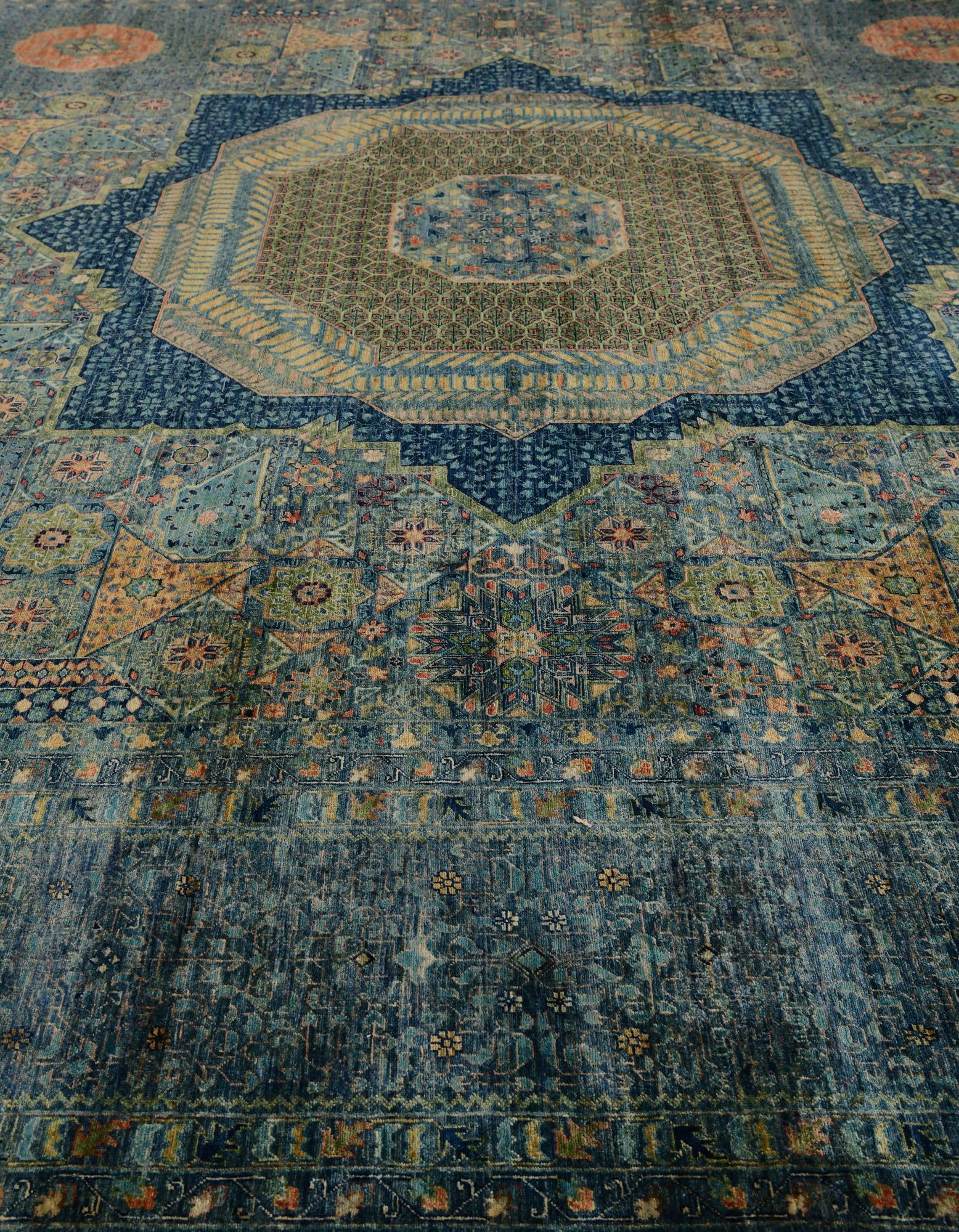 12' 8 x 19' 7 Hand Knotted Mamluk Ziegler Oriental Rug