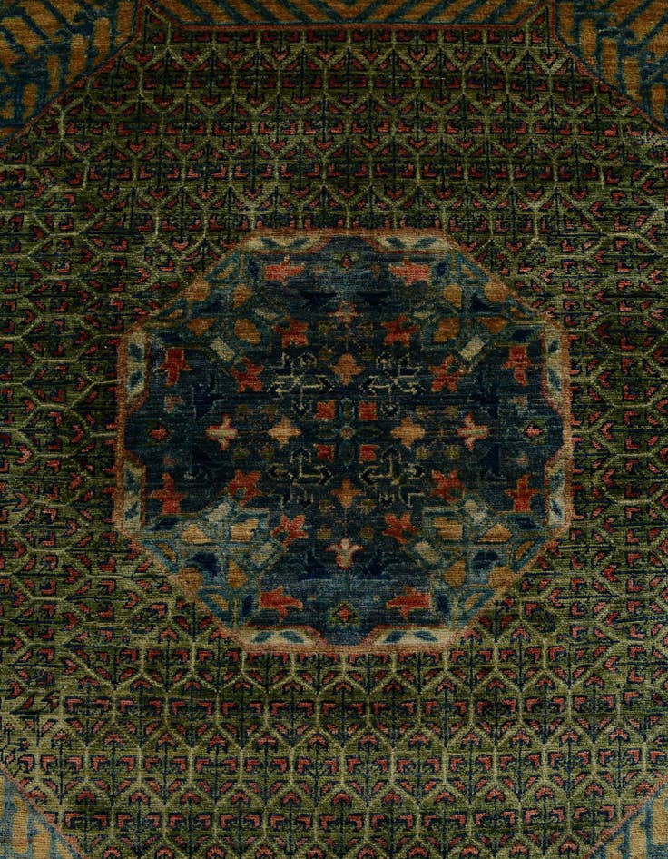 Detail image of 12' 8 x 19' 7 Hand Knotted Mamluk Ziegler Oriental Rug