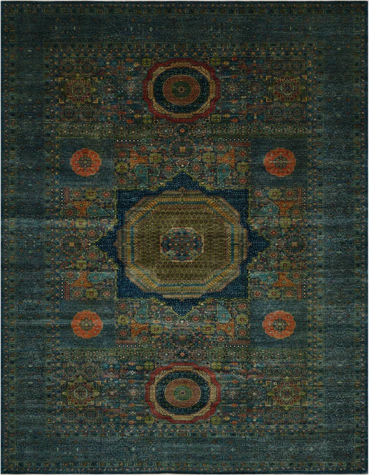 Detail image of 12' 8 x 19' 7 Hand Knotted Mamluk Ziegler Oriental Rug