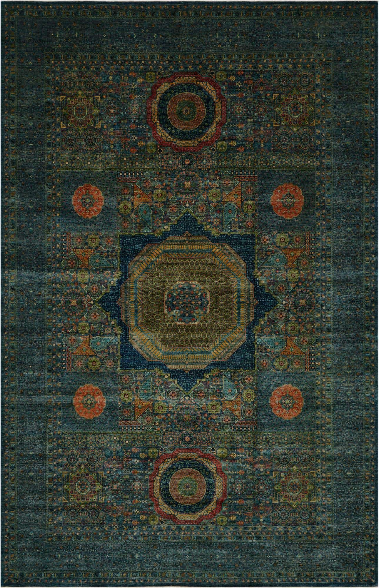 12' 8 x 19' 7 Hand Knotted Mamluk Ziegler Oriental Rug