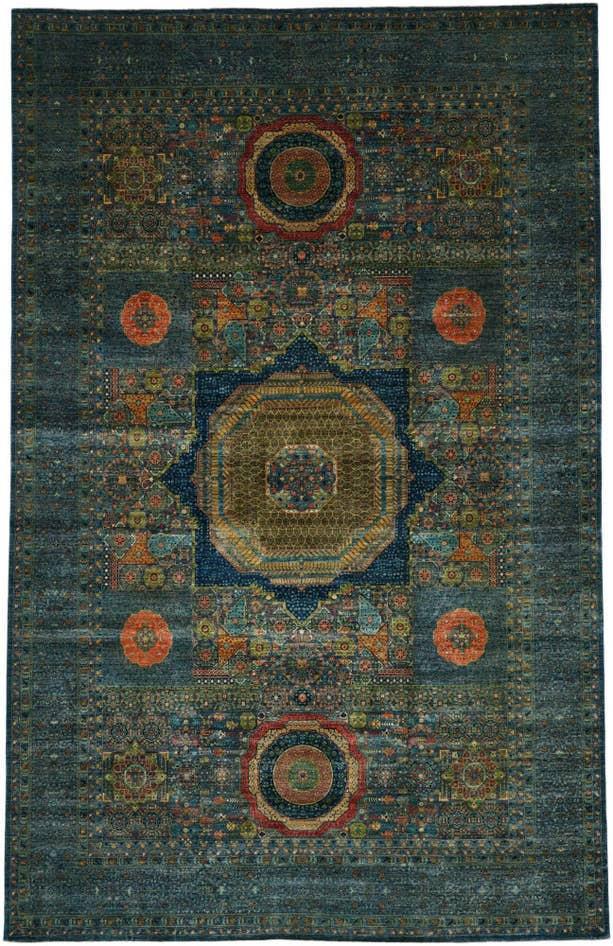 Detail image of 12' 8 x 19' 7 Hand Knotted Mamluk Ziegler Oriental Rug