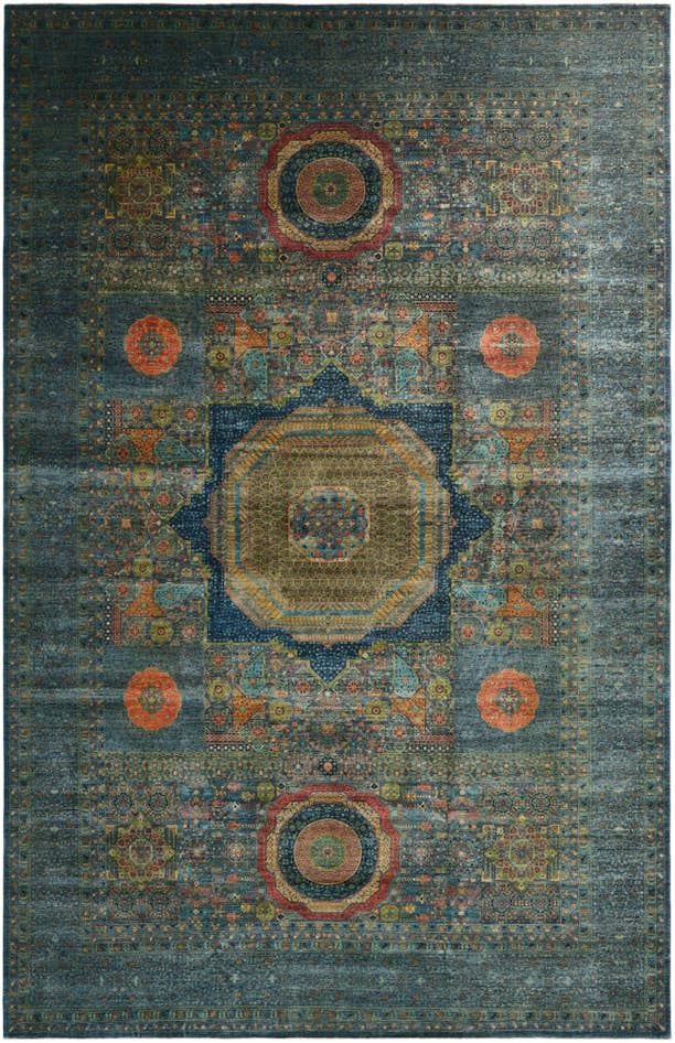 Detail image of 12' 8 x 19' 7 Hand Knotted Mamluk Ziegler Oriental Rug