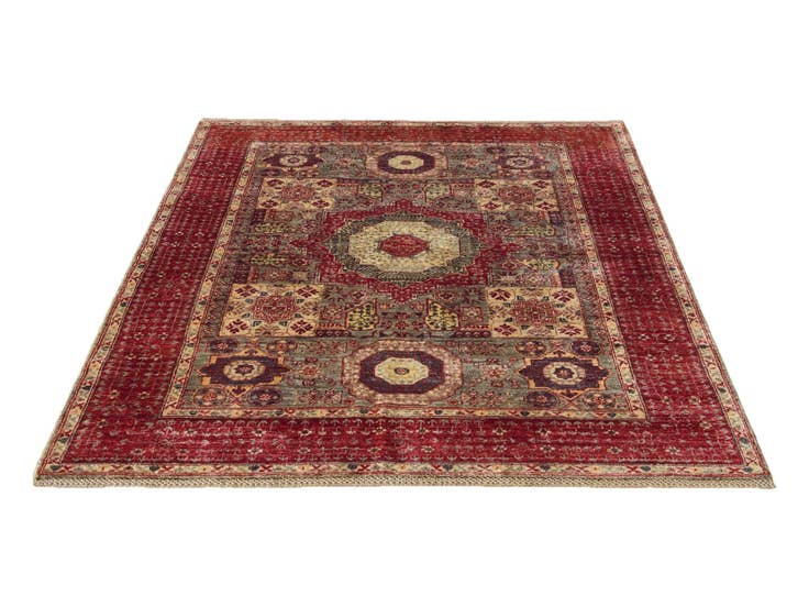 Detail image of 5' 1 x 6' 7 Hand Knotted Mamluk Ziegler Rug