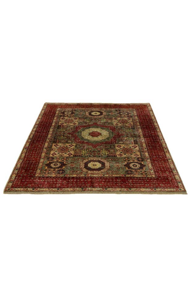 Detail image of 5' 1 x 6' 7 Hand Knotted Mamluk Ziegler Rug