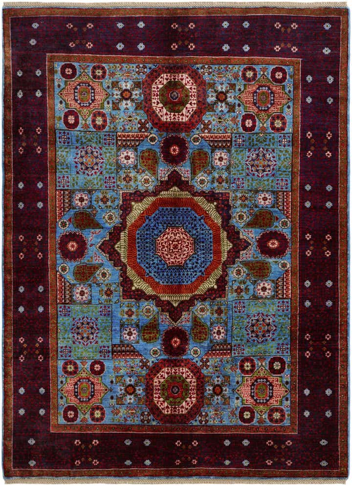 5' 9 x 7' 10 Hand Knotted Mamluk Ziegler Rug