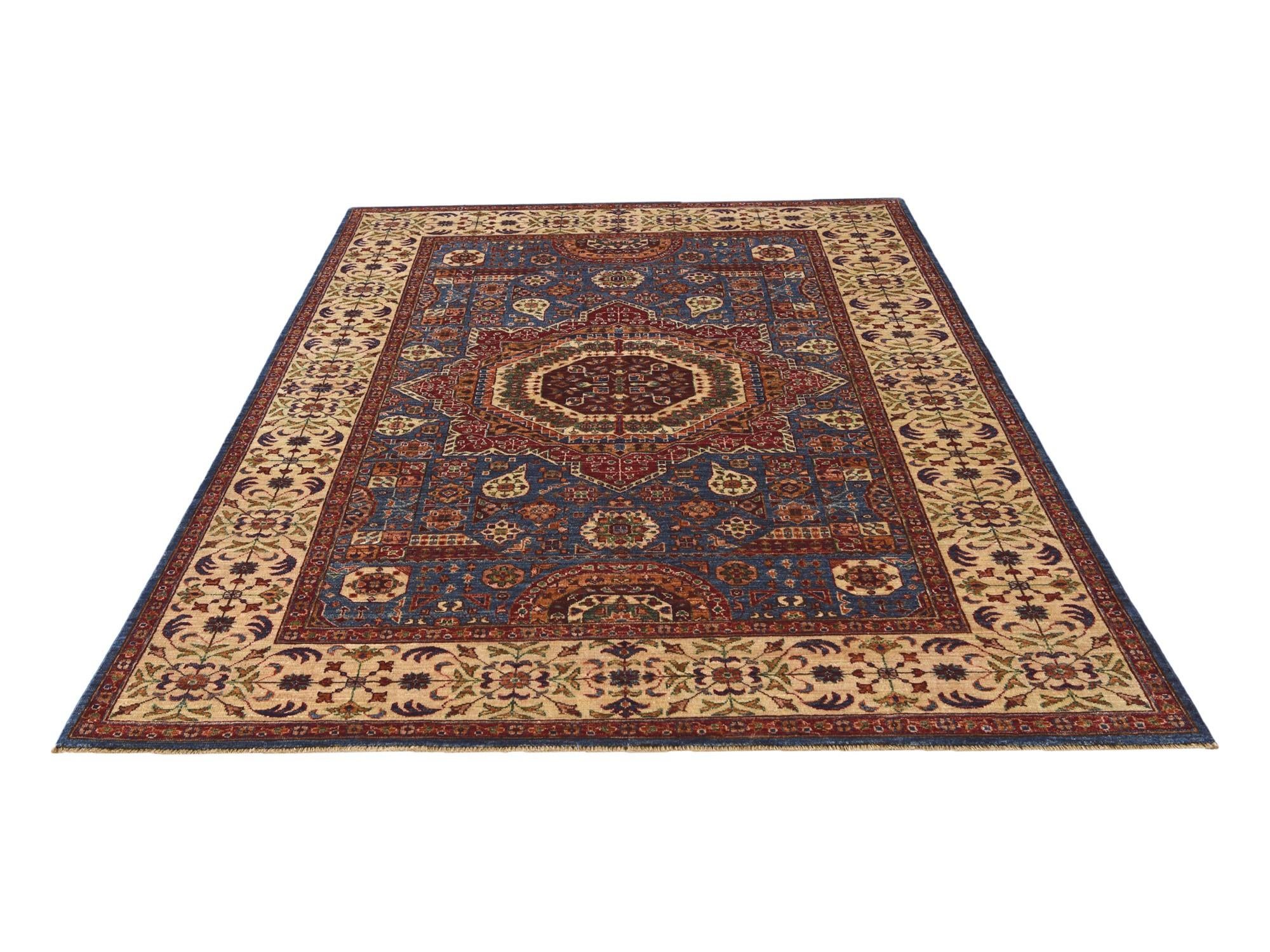 5' 9 x 8' Hand Knotted Mamluk Ziegler Rug