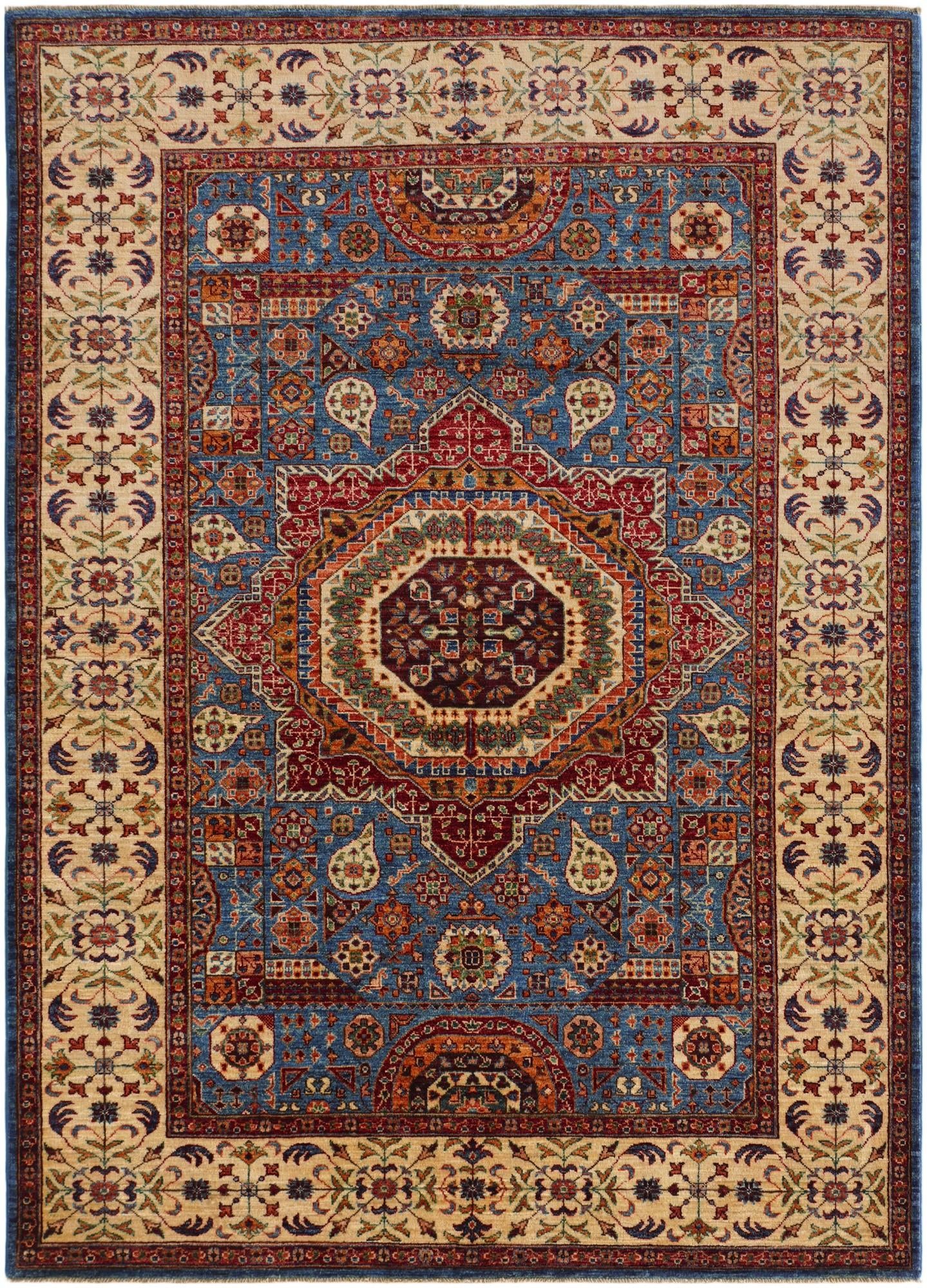 5' 9 x 8' Hand Knotted Mamluk Ziegler Rug