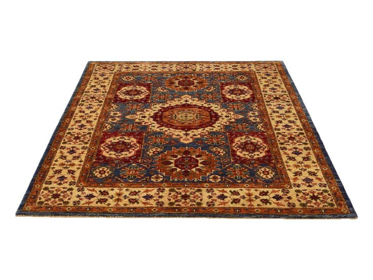 Detail image of 5' x 6' 7 Hand Knotted Mamluk Ziegler Rug
