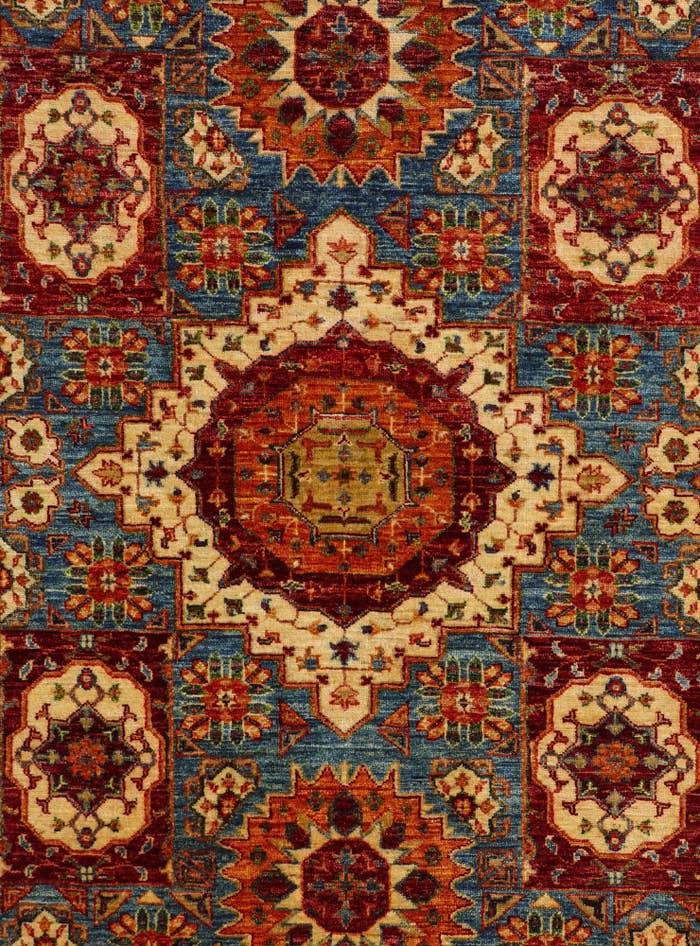 Detail image of 5' x 6' 7 Hand Knotted Mamluk Ziegler Rug