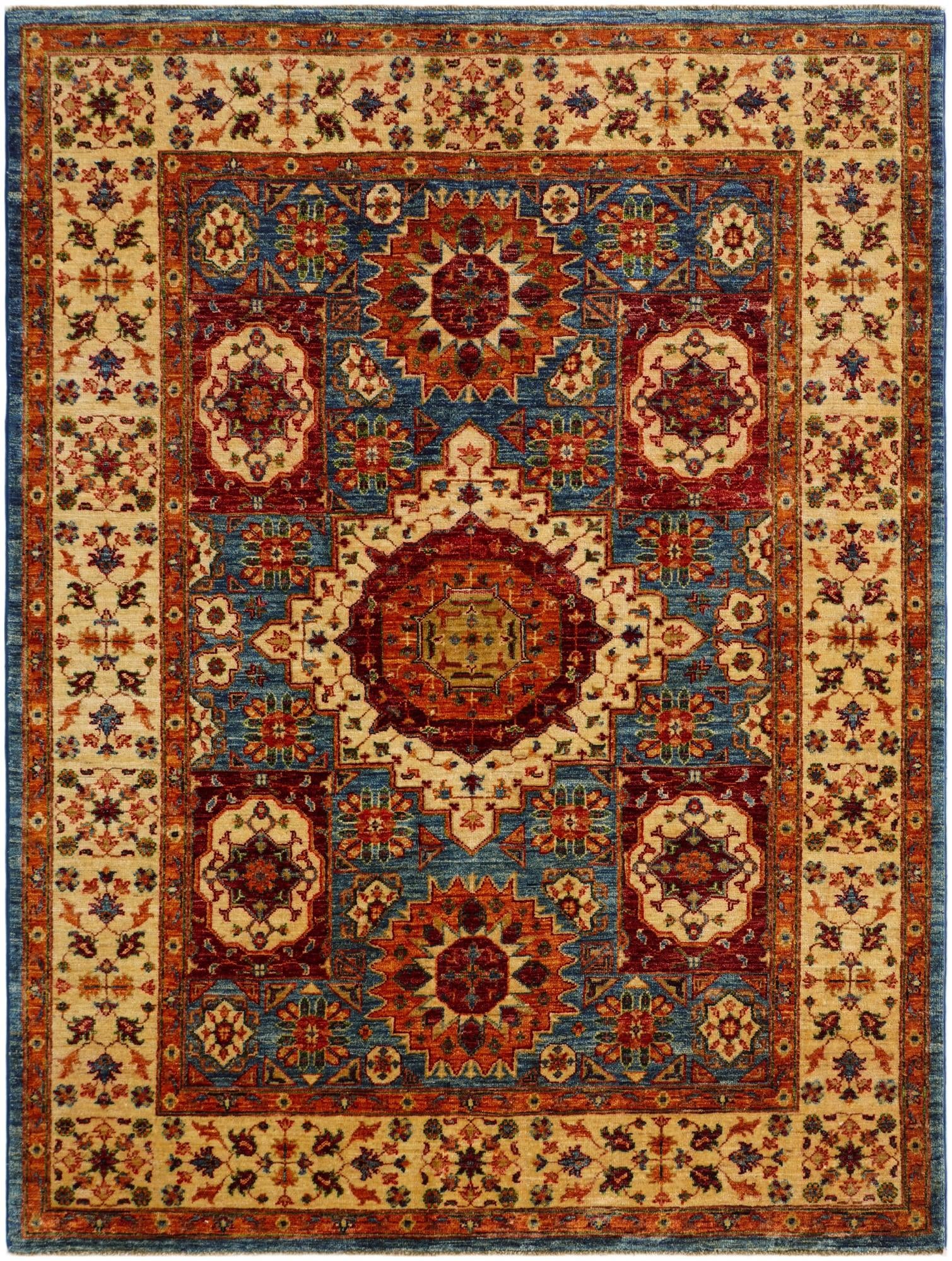 5' x 6' 7 Hand Knotted Mamluk Ziegler Rug