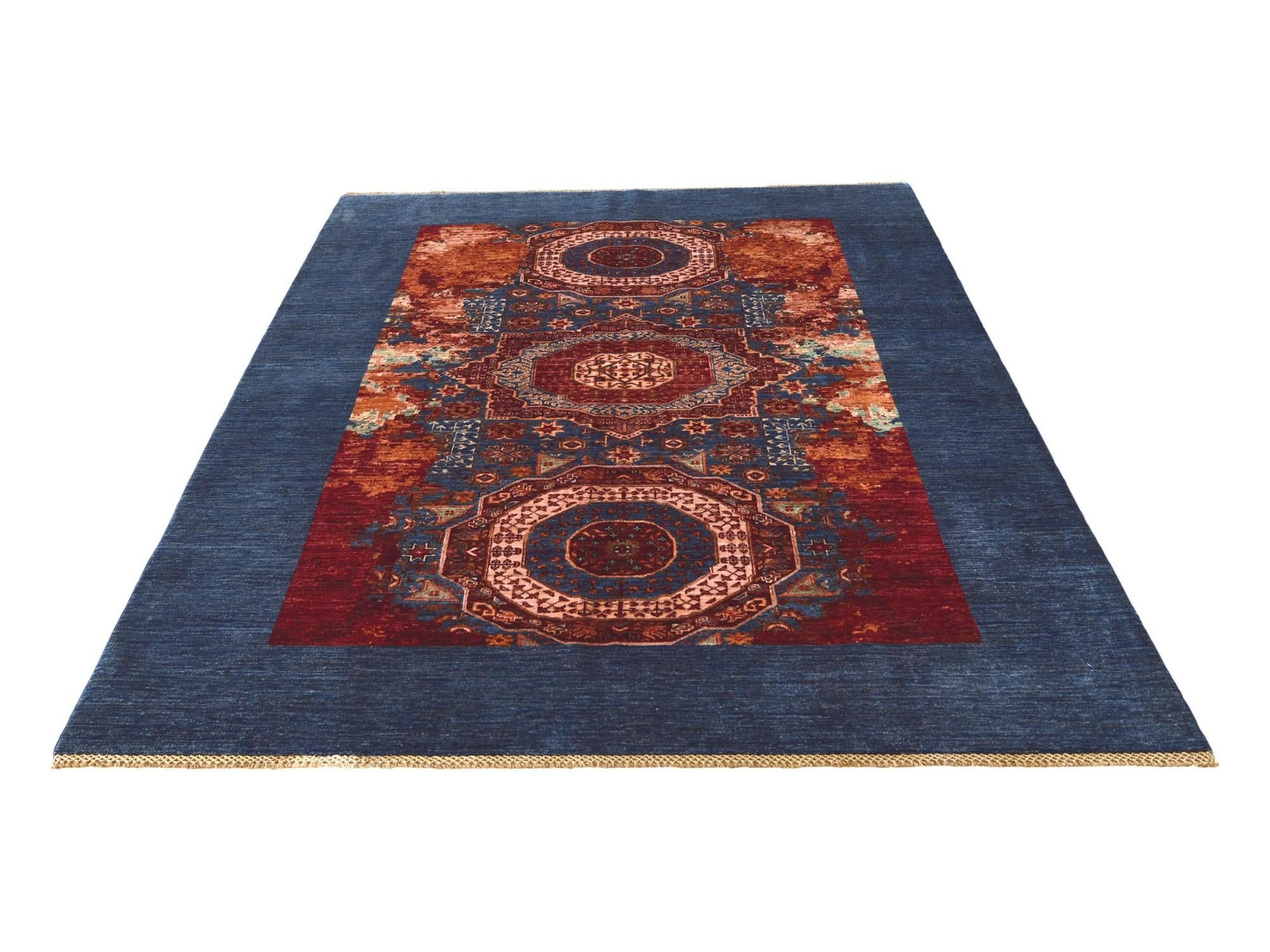 5' 11 x 8' 1 Hand Knotted Mamluk Ziegler Rug