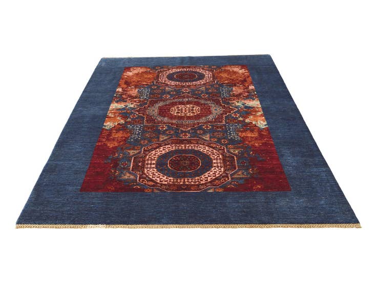 Detail image of 5' 11 x 8' 1 Hand Knotted Mamluk Ziegler Rug