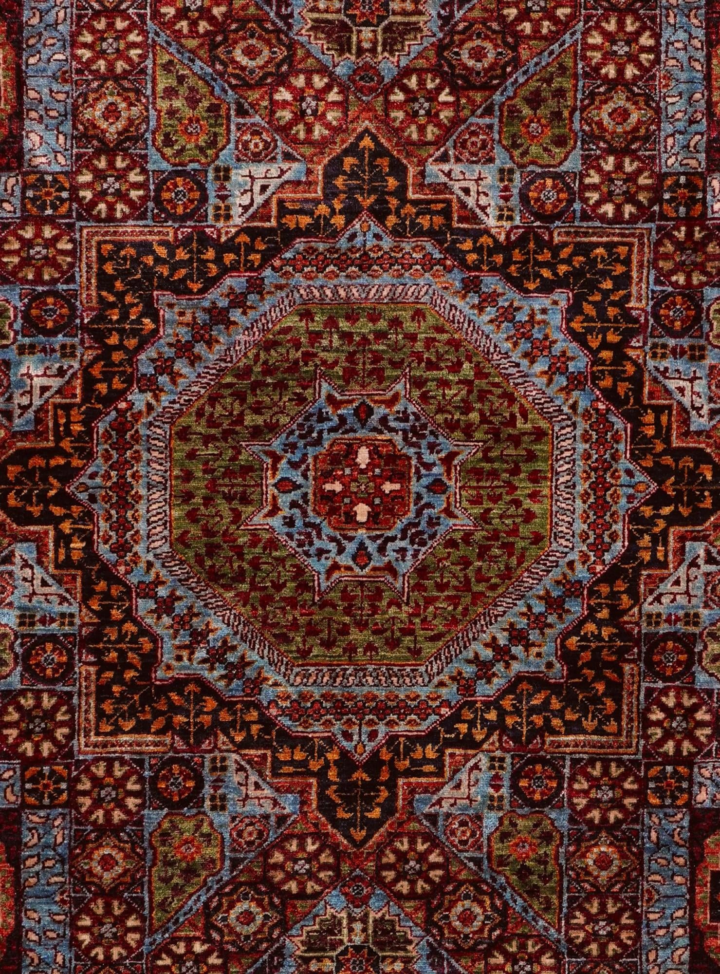 7' 11 x 9' 8 Hand Knotted Mamluk Ziegler Rug