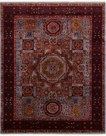 7' 11 x 9' 8 Hand Knotted Mamluk Ziegler Rug