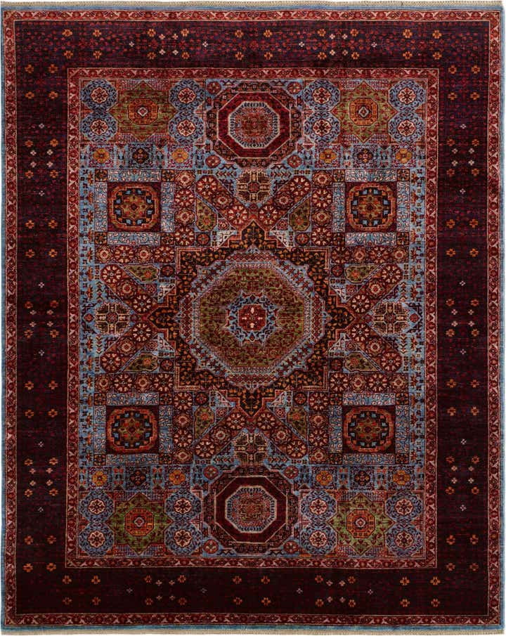 7' 11 x 9' 8 Hand Knotted Mamluk Ziegler Rug