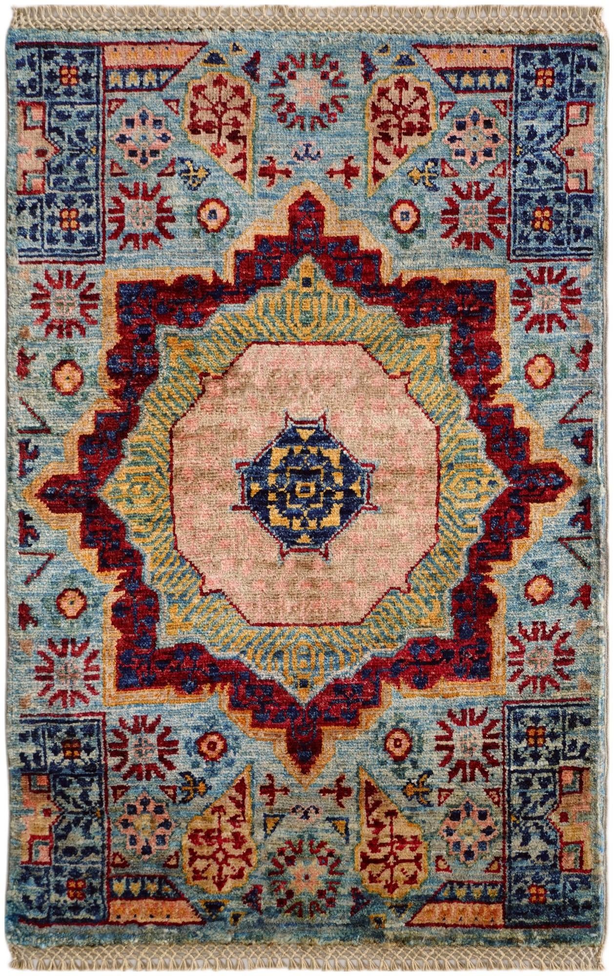 2' x 3' 1 Hand Knotted Mamluk Ziegler Rug