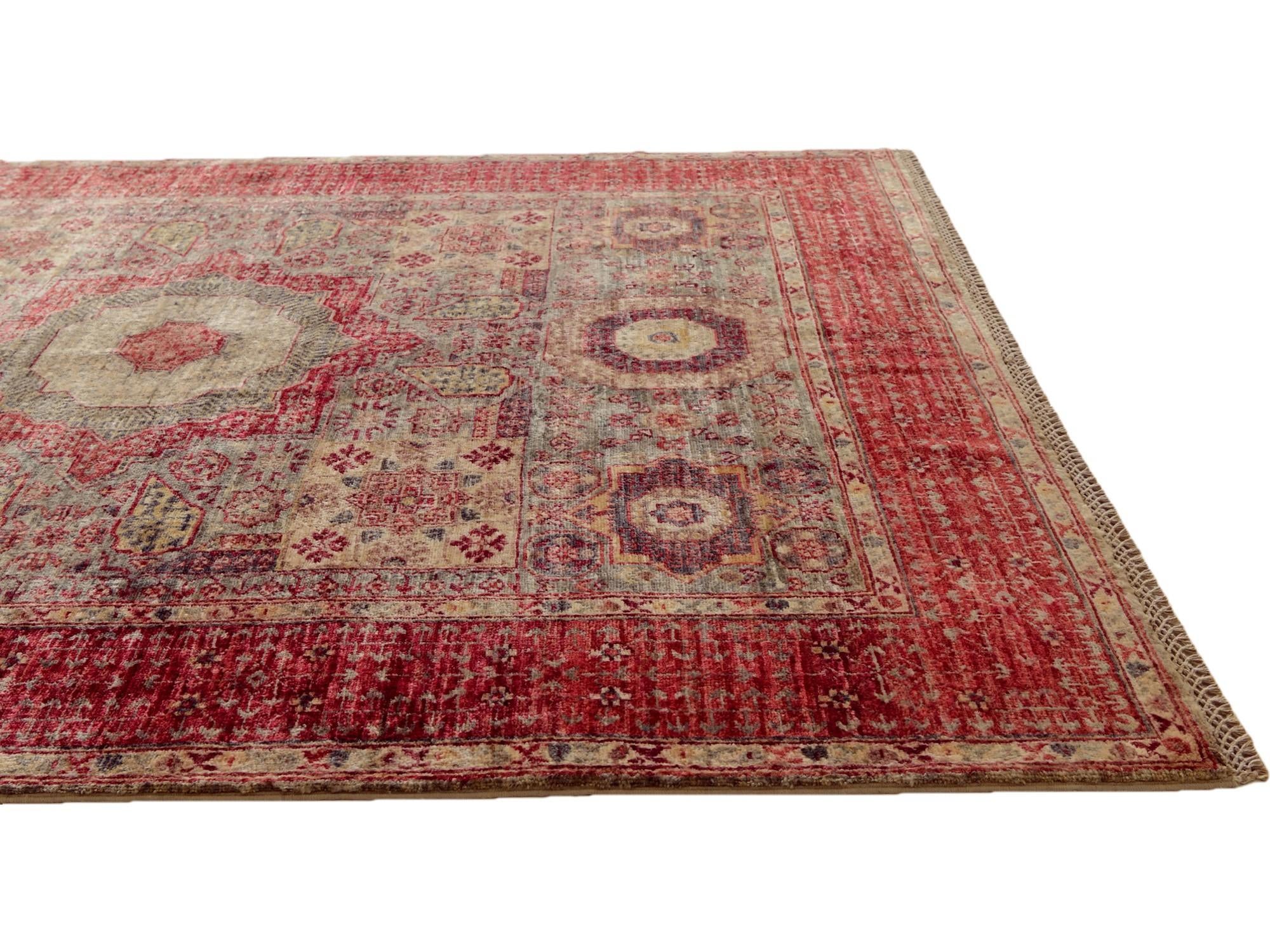 5' 1 x 6' 2 Hand Knotted Mamluk Ziegler Rug