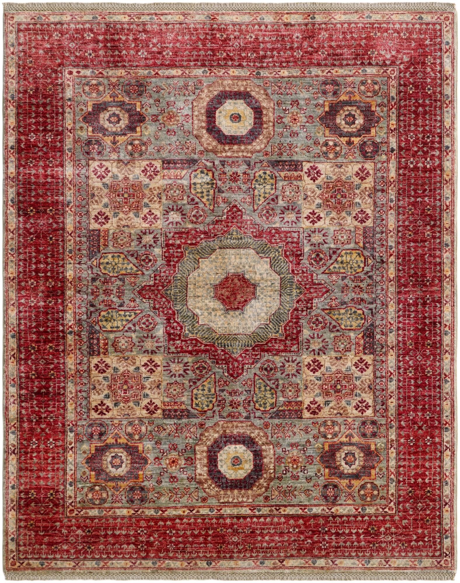 5' 1 x 6' 2 Hand Knotted Mamluk Ziegler Rug