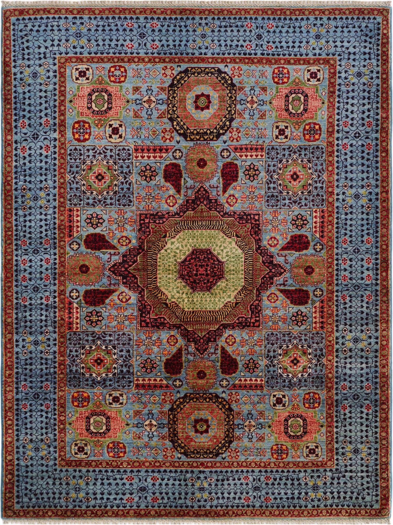 5' 2 x 6' 8 Hand Knotted Mamluk Ziegler Rug