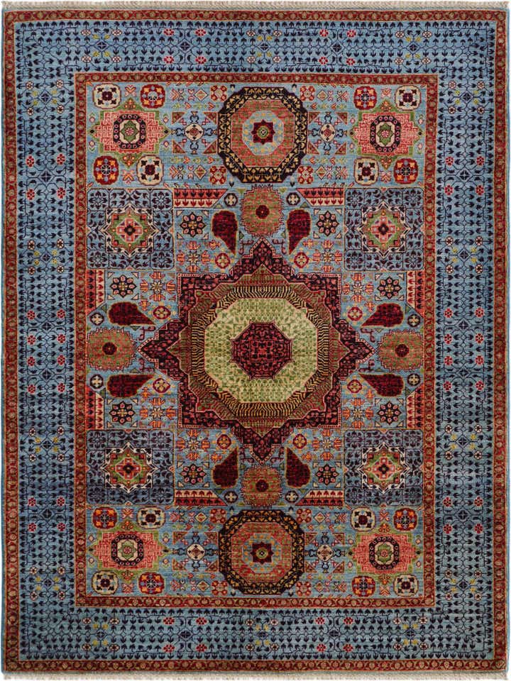 5' 2 x 6' 8 Hand Knotted Mamluk Ziegler Rug
