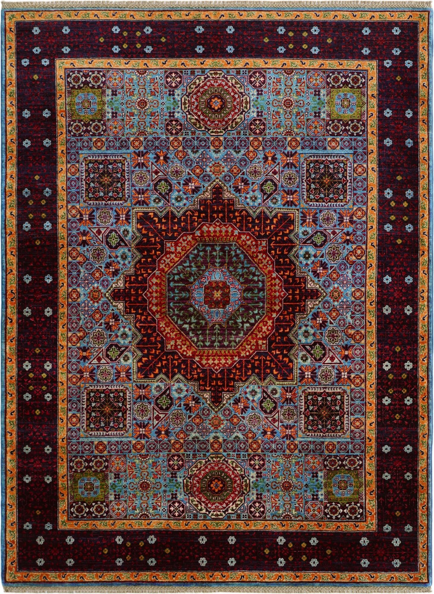 5' x 6' 8 Hand Knotted Mamluk Ziegler Rug