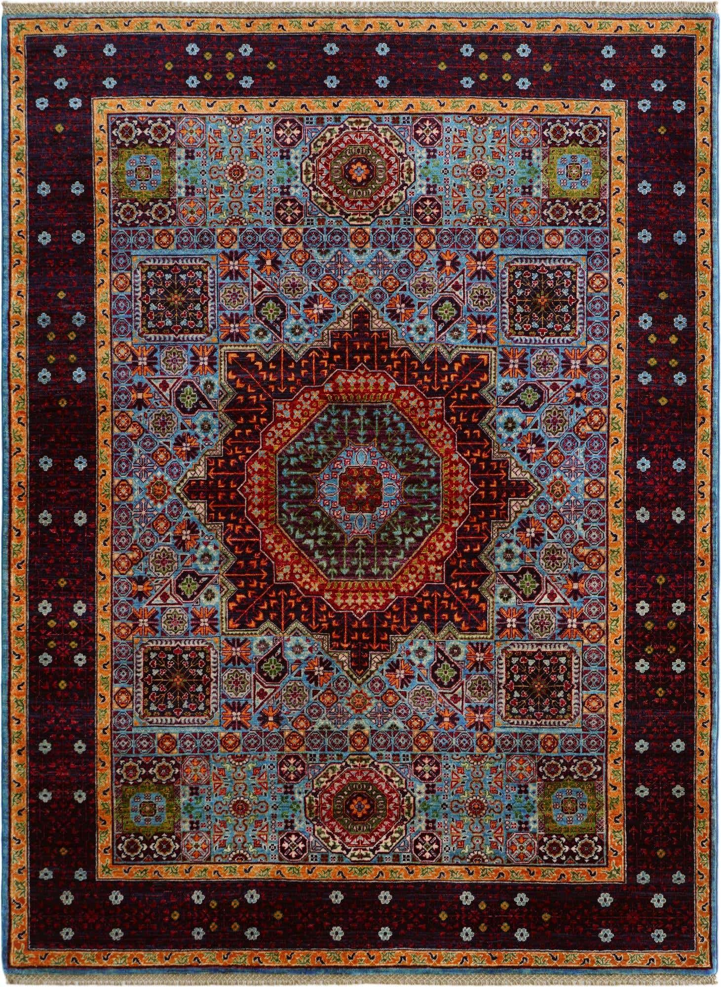 5' x 6' 8 Hand Knotted Mamluk Ziegler Rug