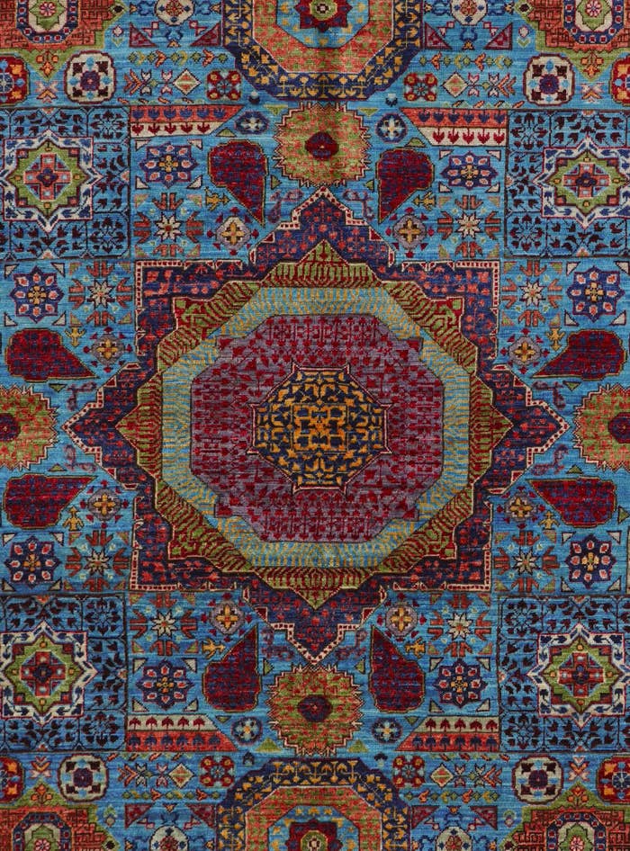 Detail image of 5' x 6' 7 Hand Knotted Mamluk Ziegler Rug