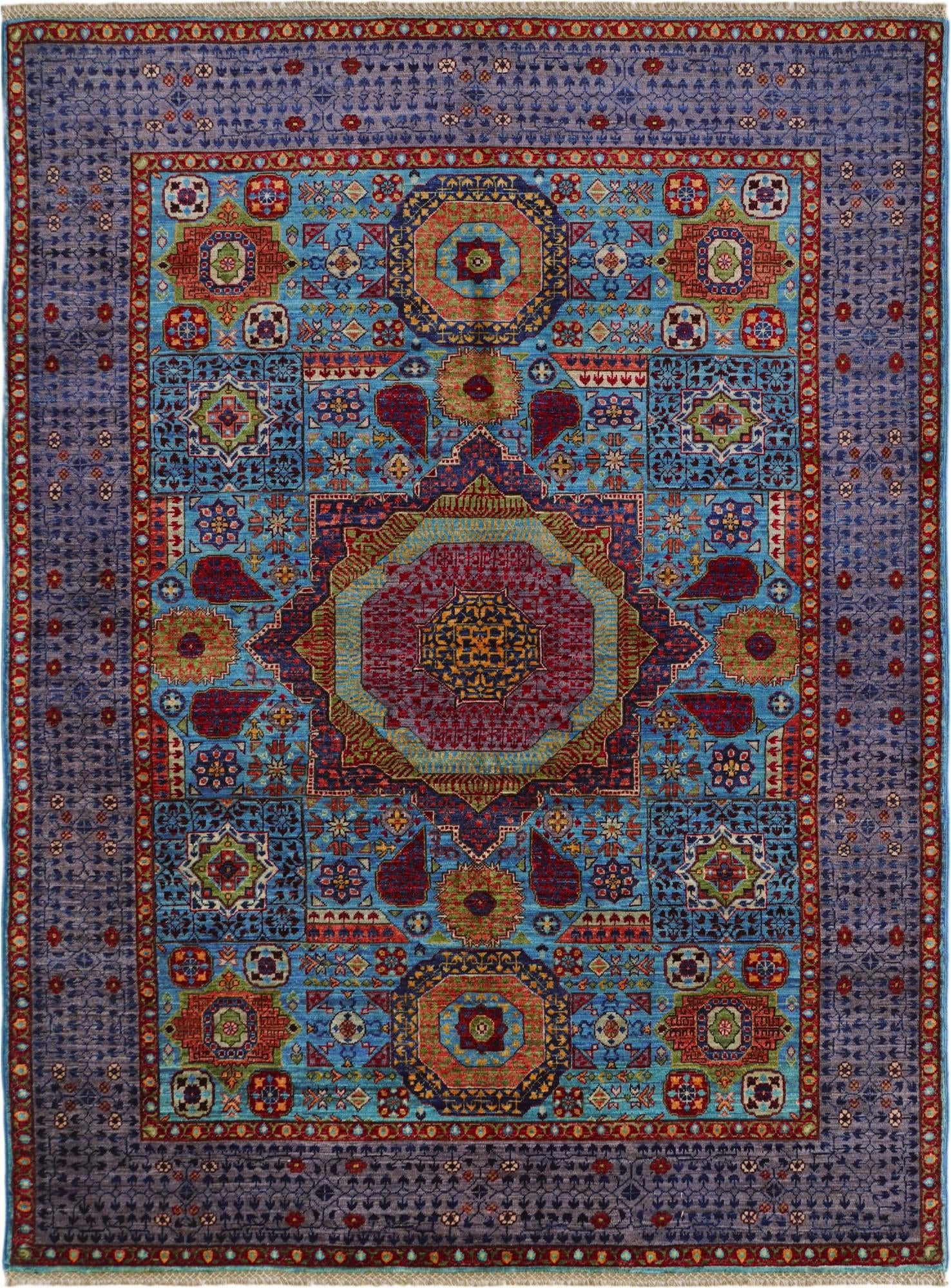 5' x 6' 7 Hand Knotted Mamluk Ziegler Rug