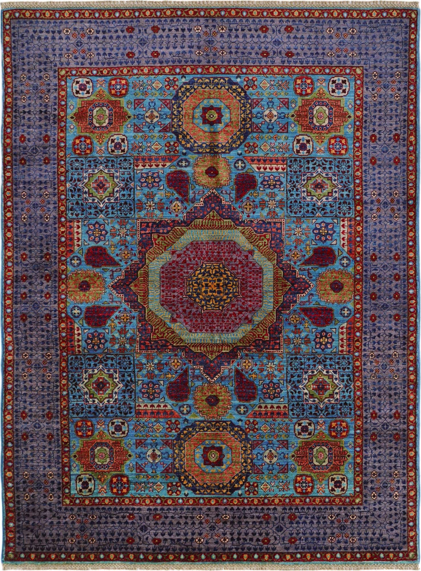 5' x 6' 7 Hand Knotted Mamluk Ziegler Rug
