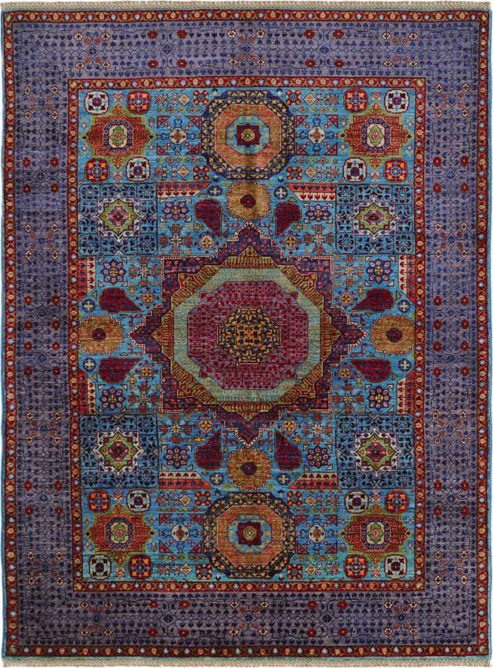 5' x 6' 7 Hand Knotted Mamluk Ziegler Rug
