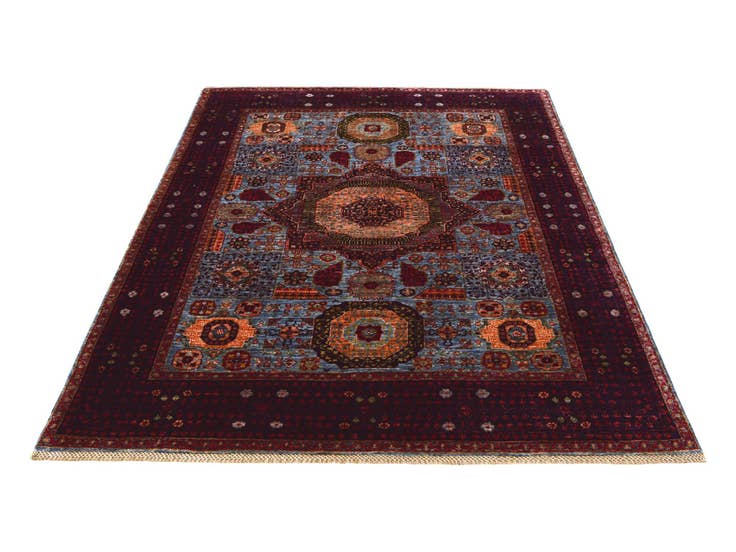 Detail image of 5' x 6' 9 Hand Knotted Mamluk Ziegler Rug