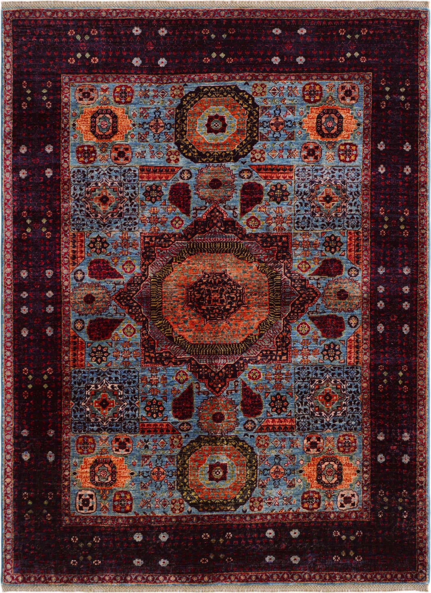 5' x 6' 9 Hand Knotted Mamluk Ziegler Rug