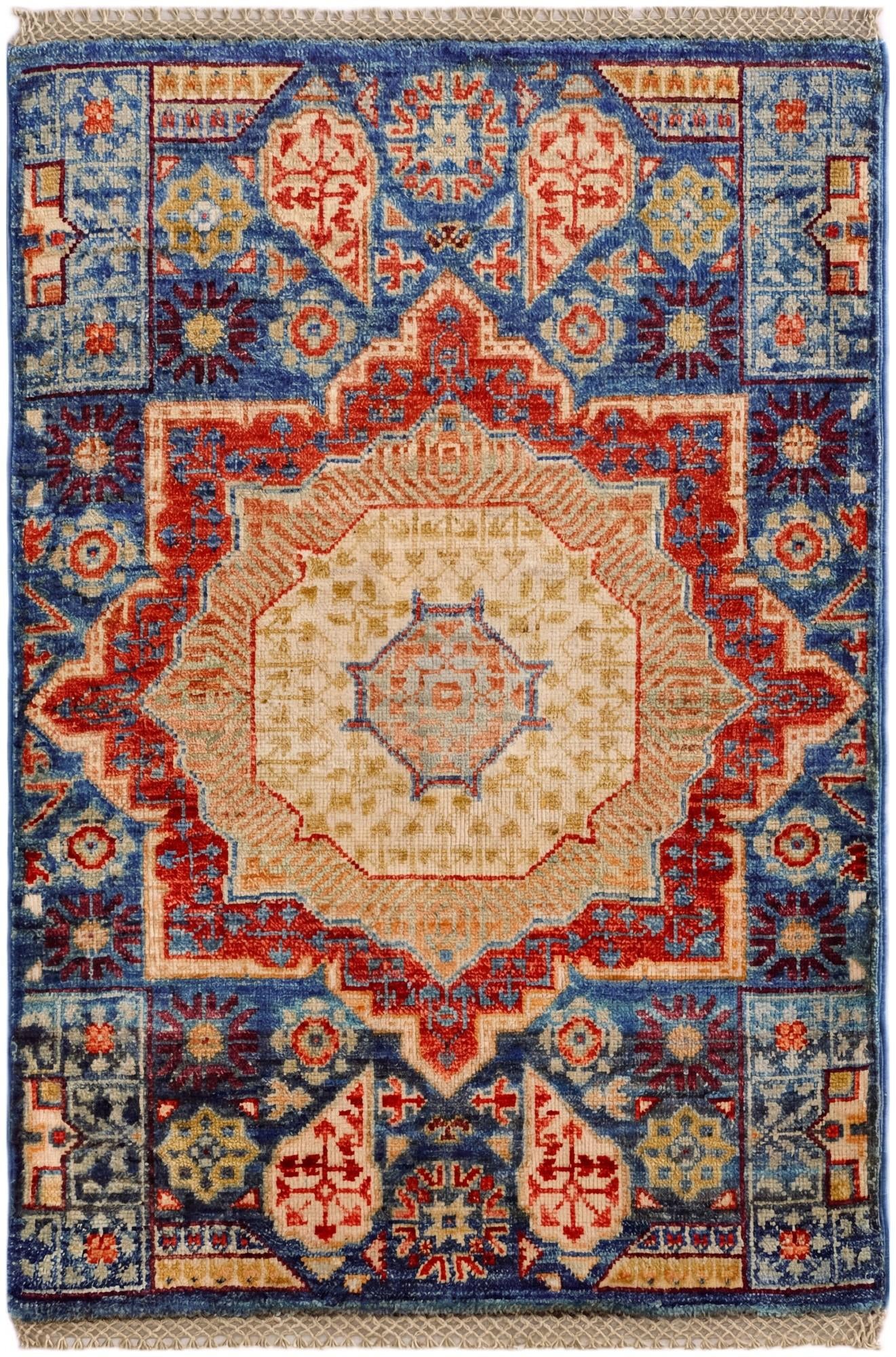2' x 3' Hand Knotted Mamluk Ziegler Rug