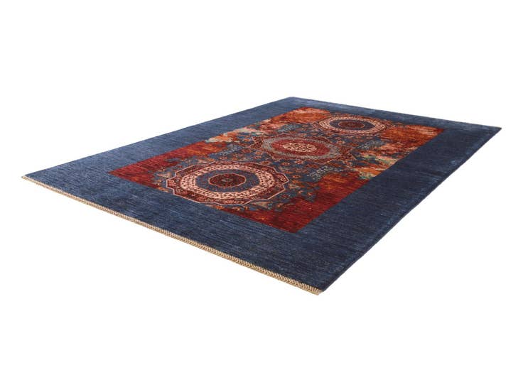 Detail image of 5' 10 x 8' Hand Knotted Mamluk Ziegler Rug
