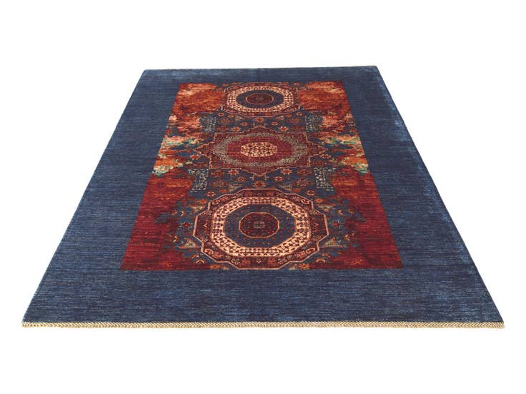 Detail image of 5' 10 x 8' Hand Knotted Mamluk Ziegler Rug
