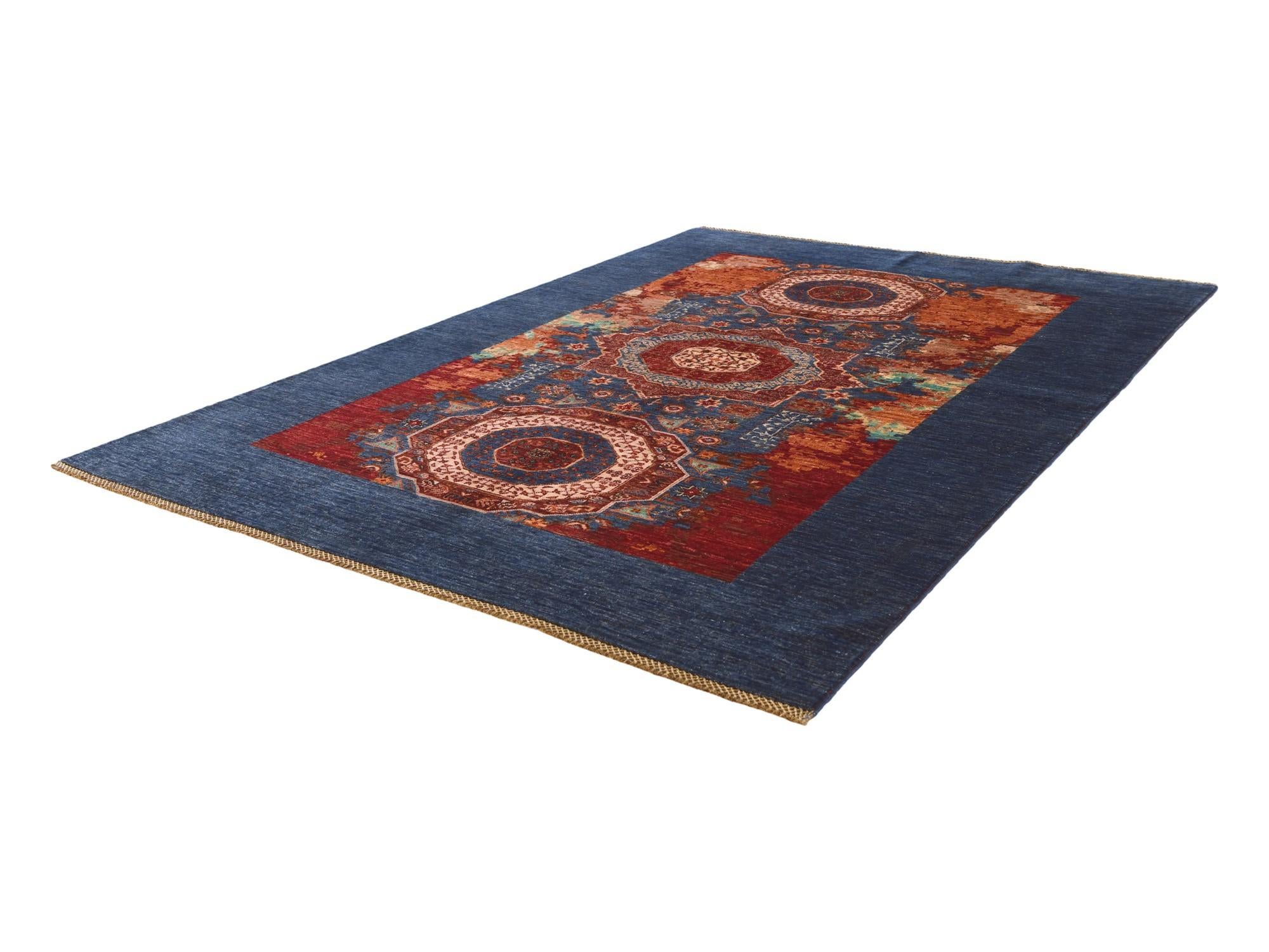 5' 10 x 8' 2 Hand Knotted Mamluk Ziegler Rug