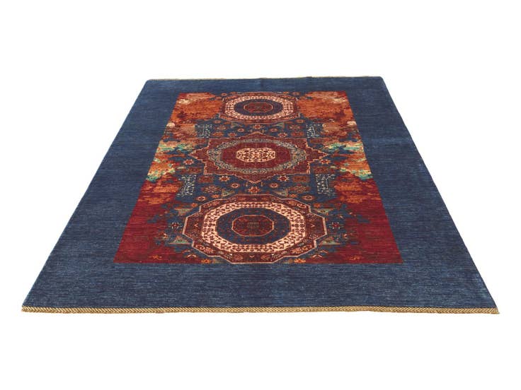Detail image of 5' 10 x 8' 2 Hand Knotted Mamluk Ziegler Rug