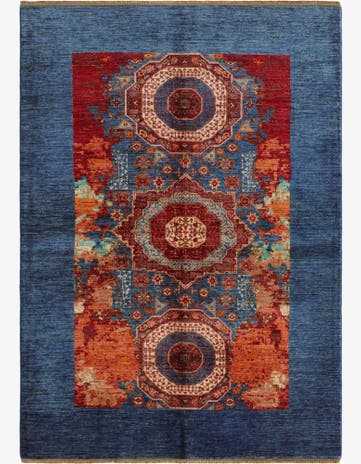 5' 10 x 8' 2 Hand Knotted Mamluk Ziegler Rug