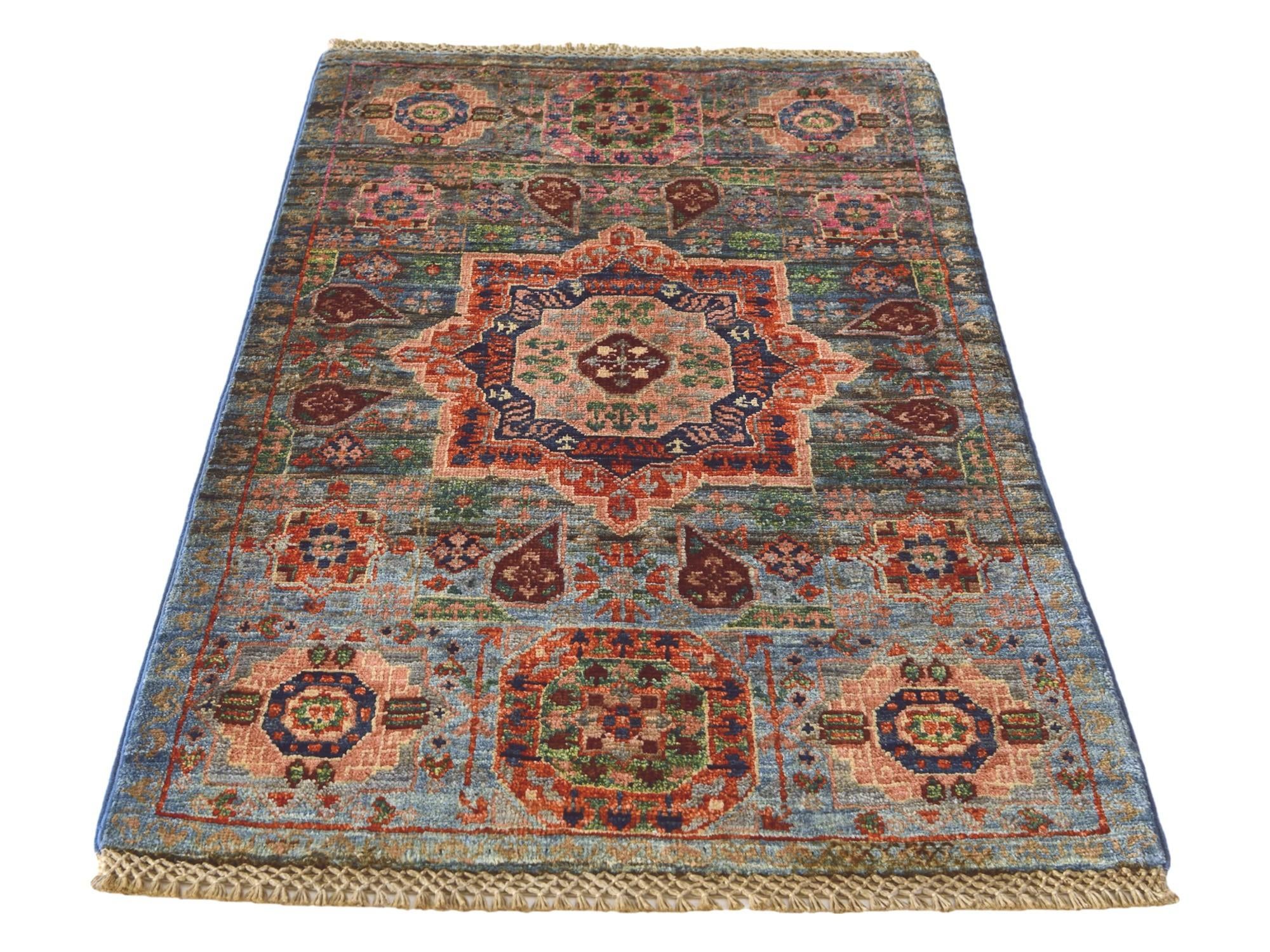 2' x 3' 2 Hand Knotted Mamluk Ziegler Rug