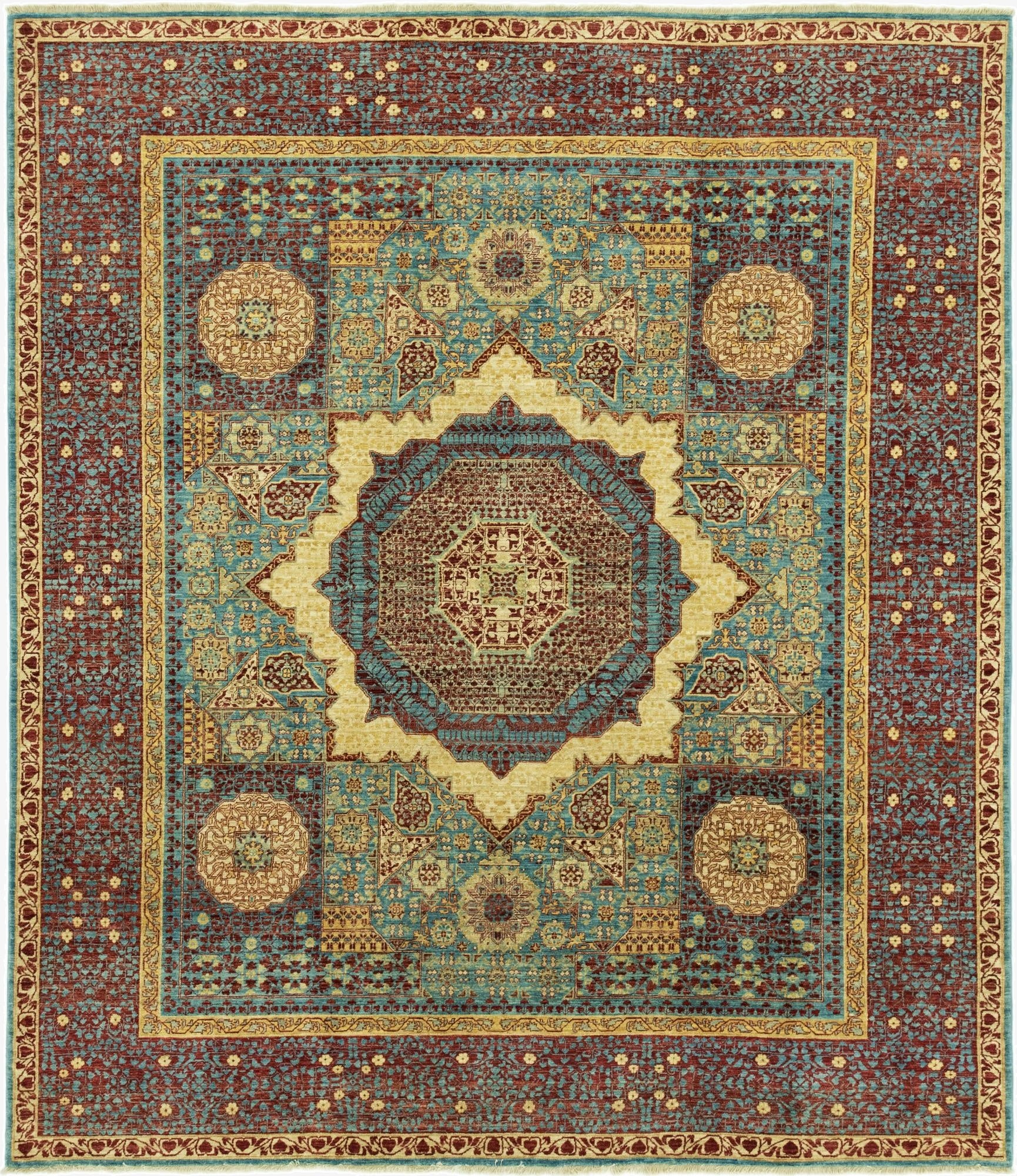 8' 3 x 9' 7  Hand Knotted Mamluk Ziegler Oriental Rug