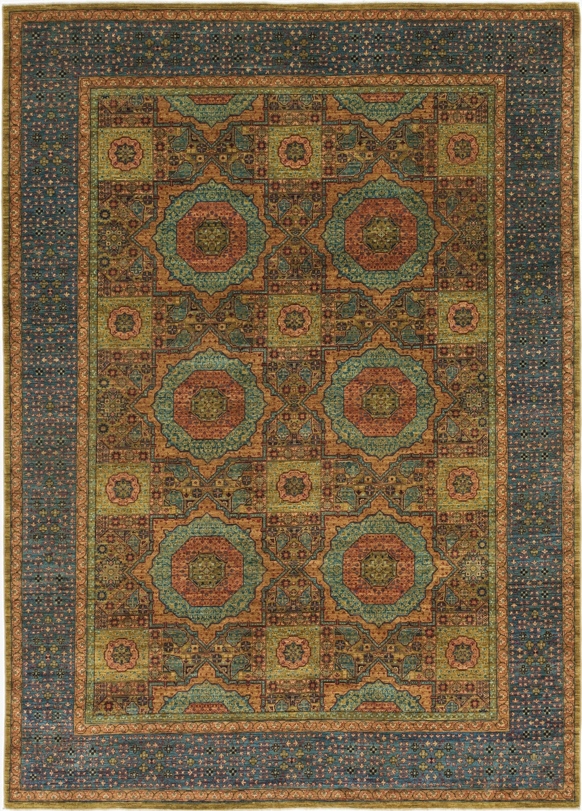 245cm x 343cm  Hand Knotted Mamluk Ziegler Oriental Rug