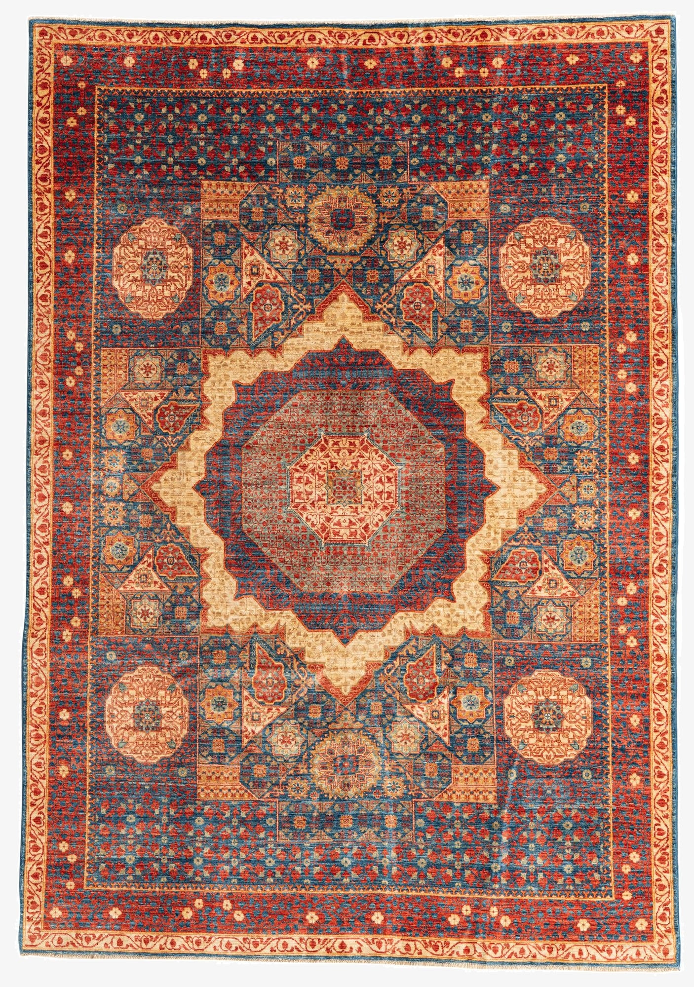 183cm x 262cm  Hand Knotted Mamluk Ziegler Oriental Rug