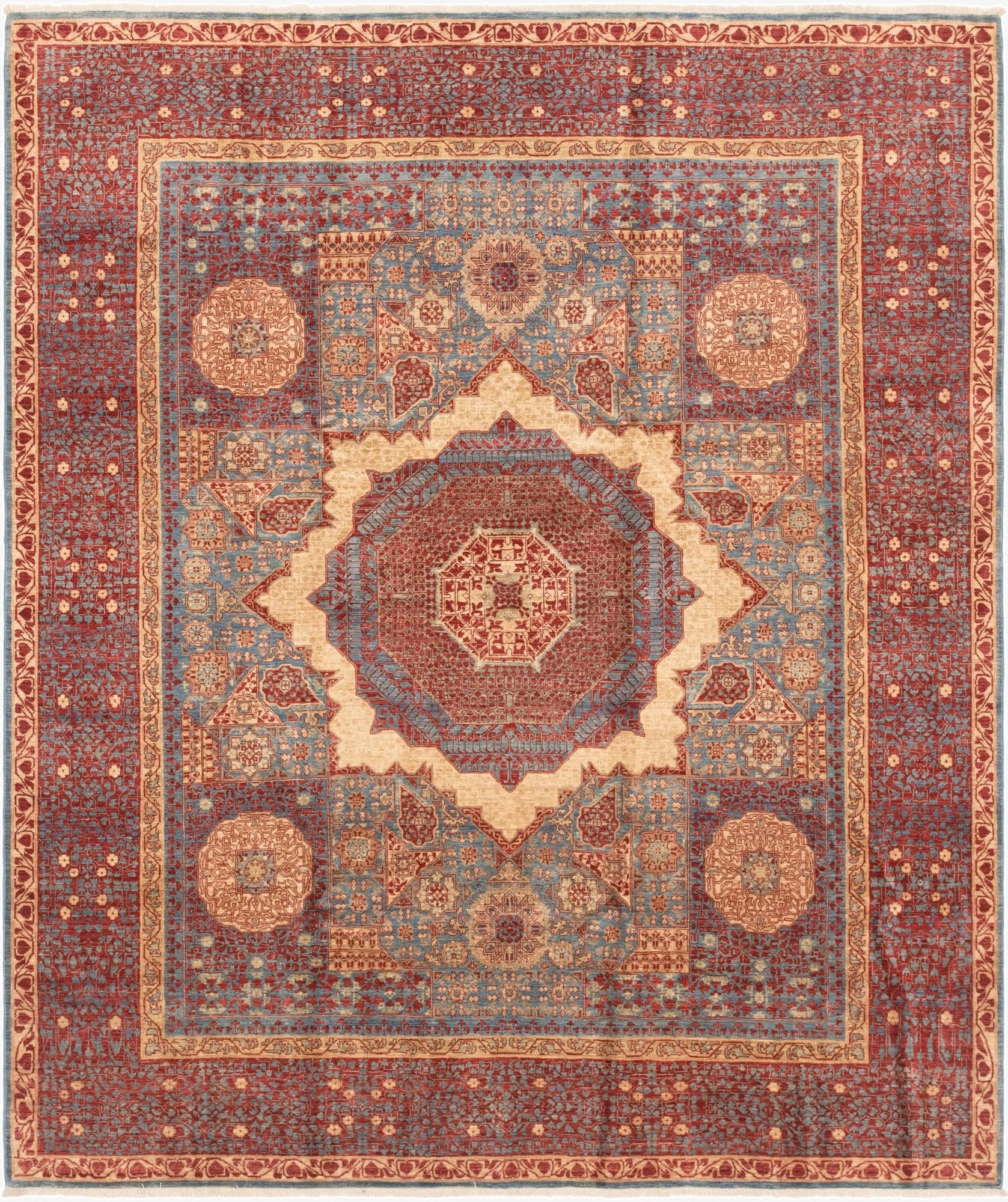 250cm x 295cm  Hand Knotted Mamluk Ziegler Rug