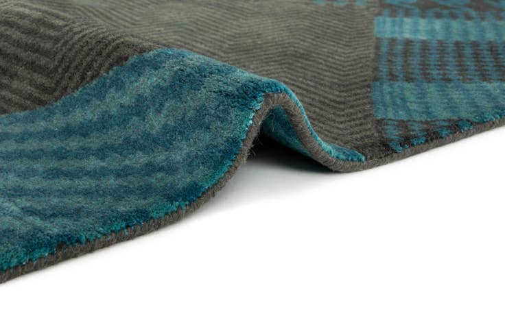 Detail image of 7' 11 x 9' 10 Hand Knotted Modern Manshu Wool Rug