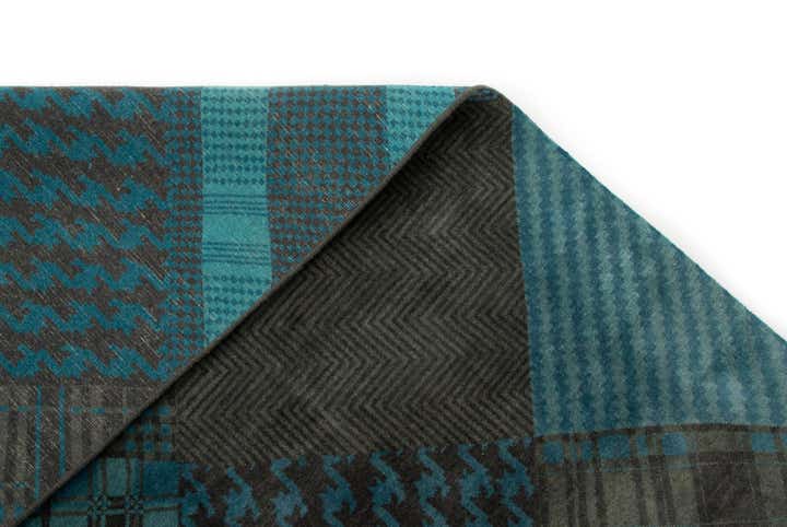 7' 11 x 9' 10 Hand Knotted Modern Manshu Wool Rug