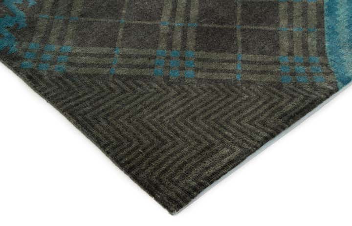 7' 11 x 9' 10 Hand Knotted Modern Manshu Wool Rug