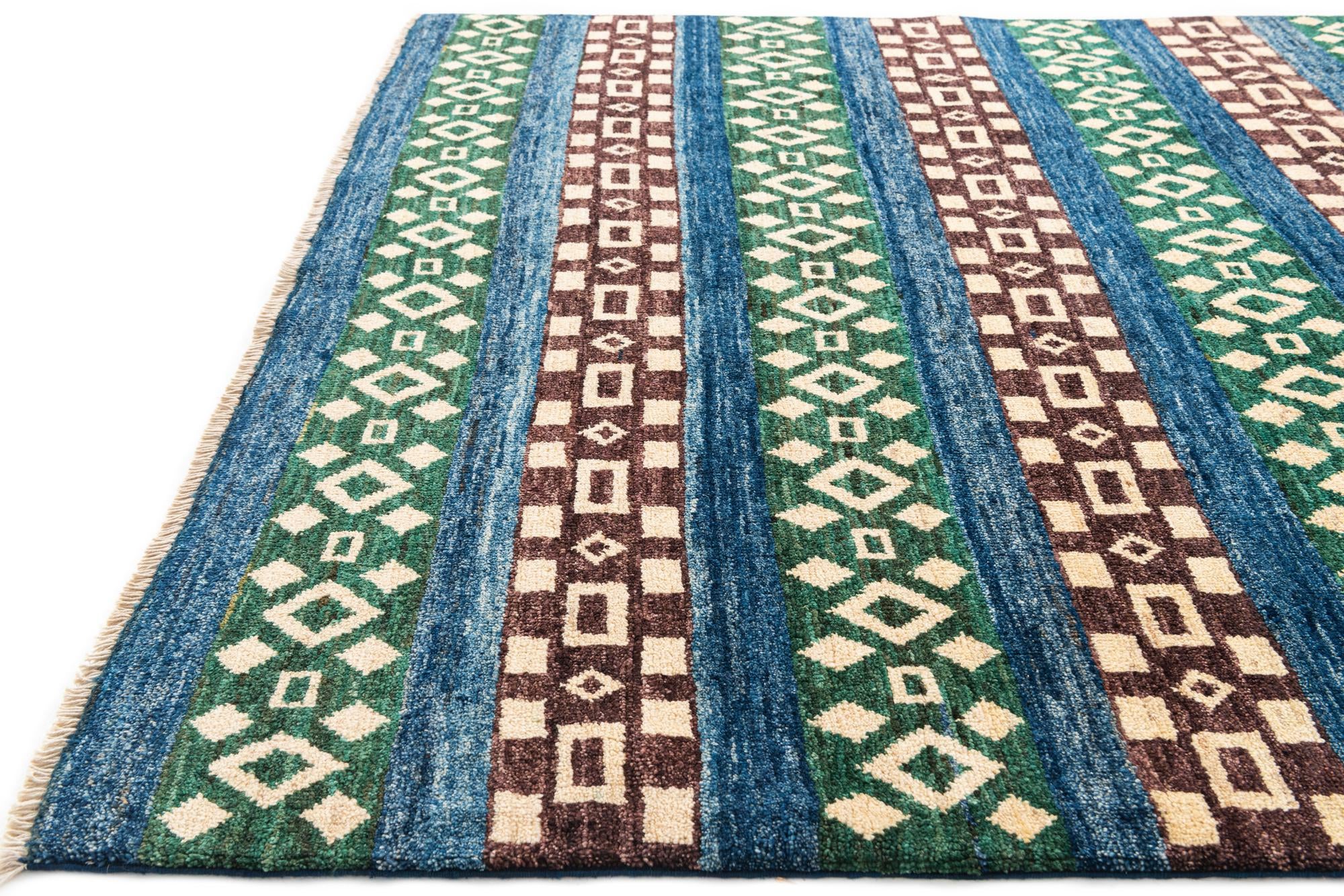 5' x 7' 4 Hand Knotted Modern Ziegler Wool Rug