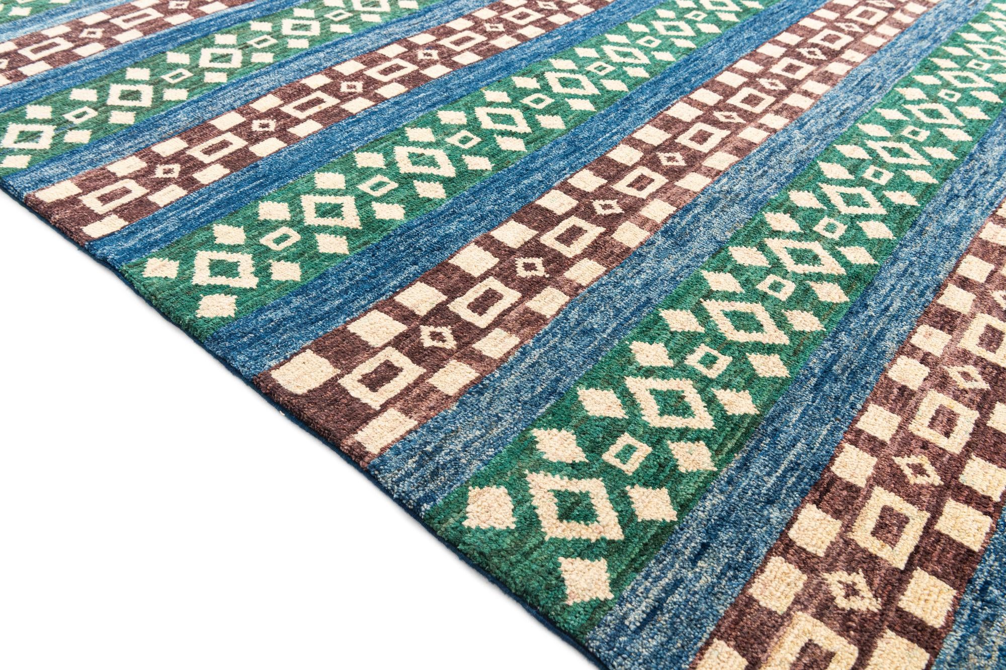 5' x 7' 4 Hand Knotted Modern Ziegler Wool Rug